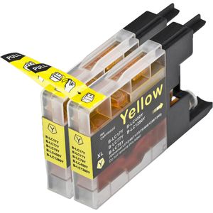 Kompatible Tintenpatronen Brother LC1280Y – Gelb, extra hohe Kapazität, 2er-Pack