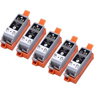 Kompatible Tintenpatronen Canon PGI-35 – Schwarz, 5er-Pack