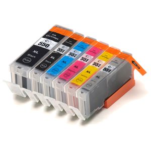 Kompatible Tintenpatronen Canon PGI-550XL & CLI-551XL – hohe Kapazität, 6er-Pack