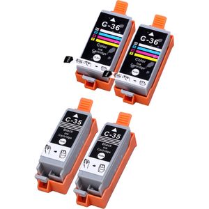 Kompatible Tintenpatronen Canon PGI-35 & CLI-36 – 4er-Pack