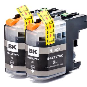 Kompatible Tintenpatronen Brother LC227BK – Schwarz, superhohe Kapazität, 2er-Pack
