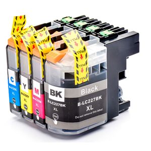Kompatible Tintenpatronen Brother LC227 & LC225 – superhohe Kapazität, 4er-Pack