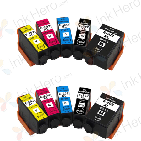 10 stück Epson 202 XL tintenpatronen (Ink Hero)