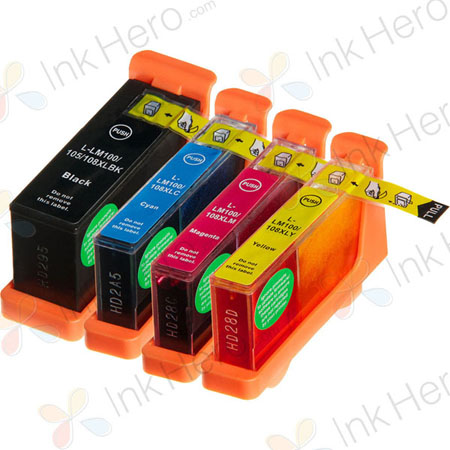 4 stück Lexmark 100 XL tintenpatronen (Ink Hero)