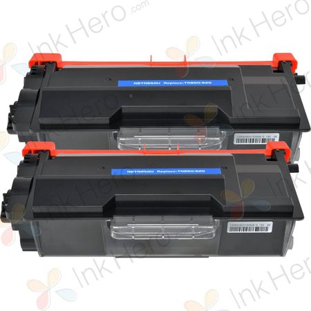 2 Pack Brother TN3480 Black Compatible High-Yield Toner Cartridge